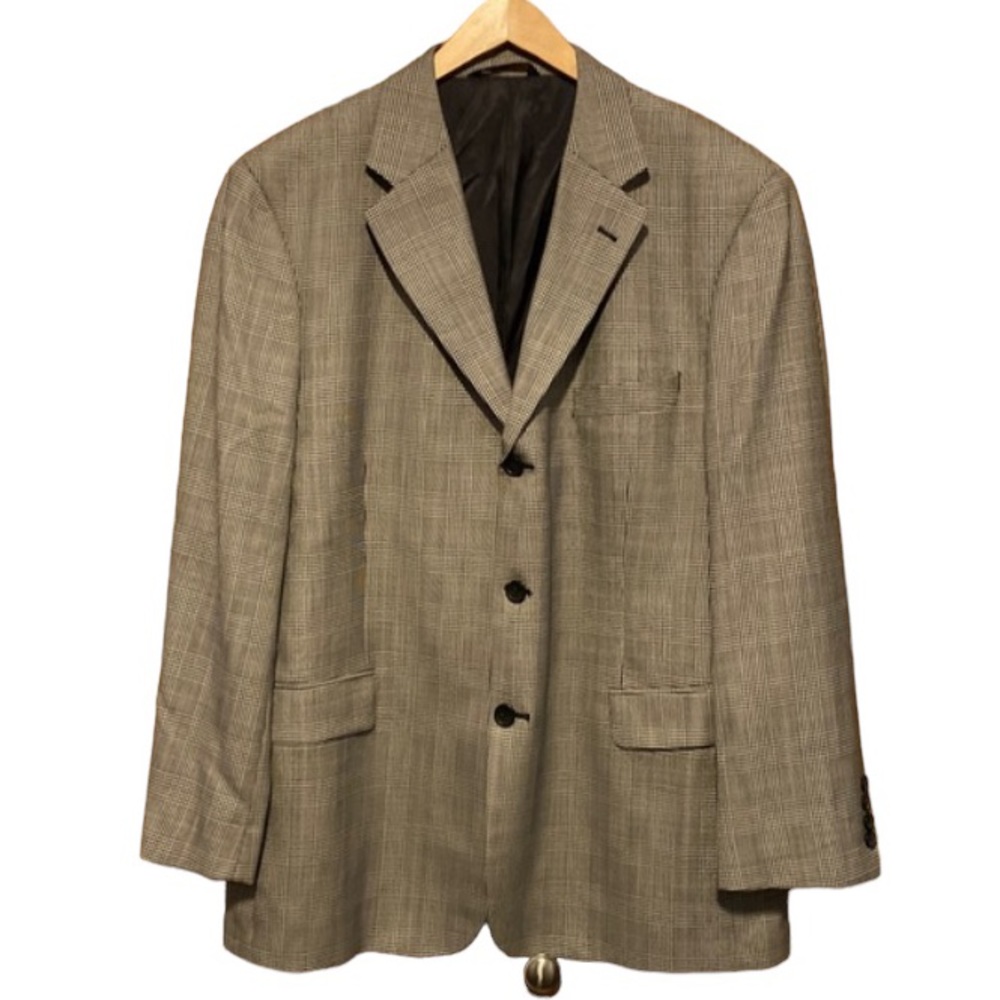 Brooks Brothers Wool tan sports jacket blazer size 45 regular 3 button
